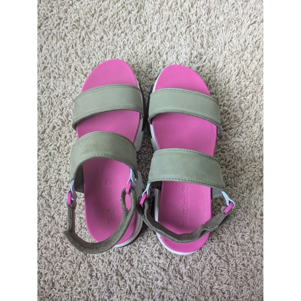 Timberland Women's Adley Way Backstrap Sandal Pink/White Size US 8